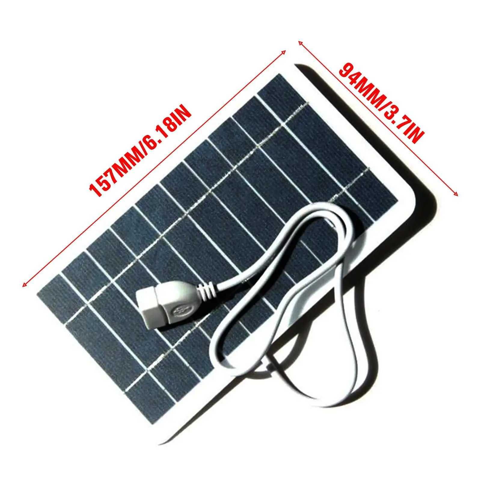 Carregador Painel Solar Portátil 5V 2W