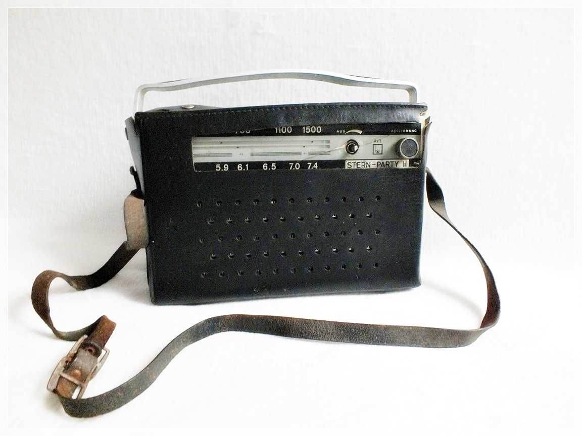 Stare radio w pokrowcu STERN- PARTY, RFT z lat 60-70-tych