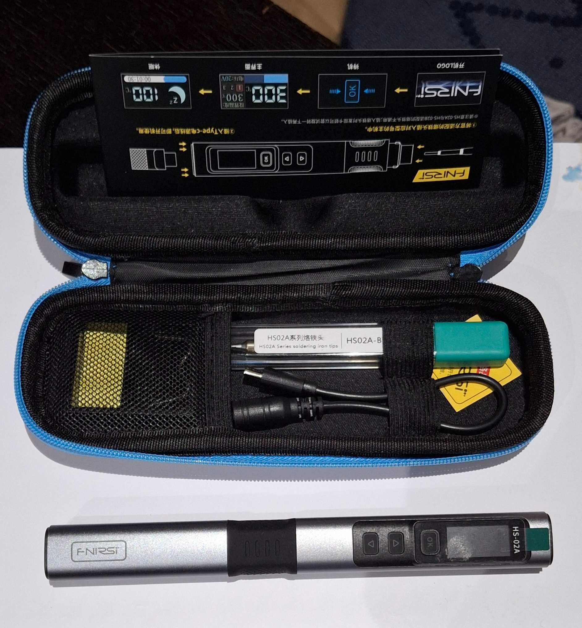 Ferro de soldar inteligente com display portátil - HS-02A