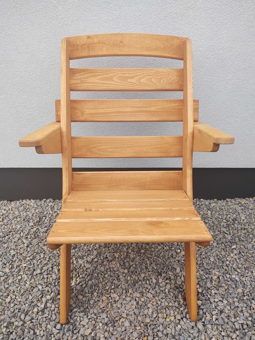 Meble ogrodowe drewniane, składane, 6 krzeseł + stół owalny X2