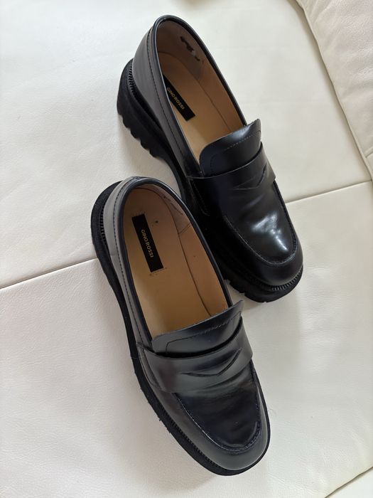 Czarne buty mokasyny gino rossi