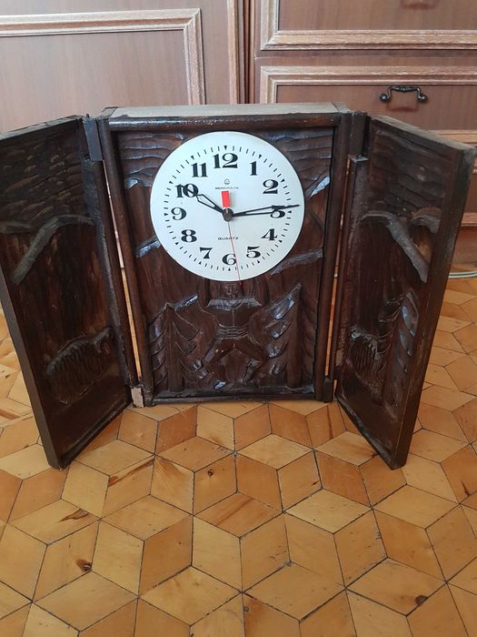 Zegar drewniany Mera Poltik PRL