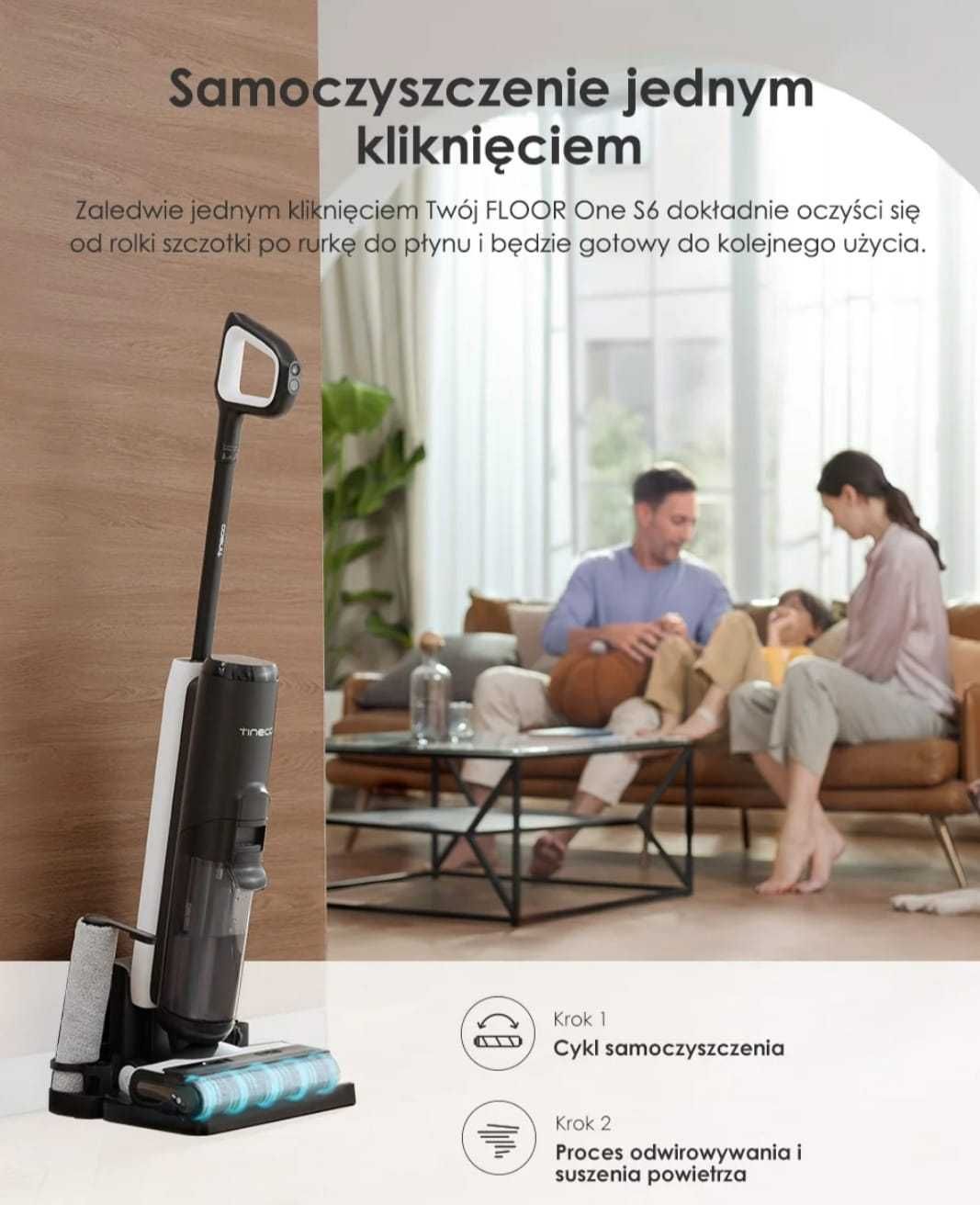 Pionowy odkurzacz myjący Tineco Floor One S6 NOWY
