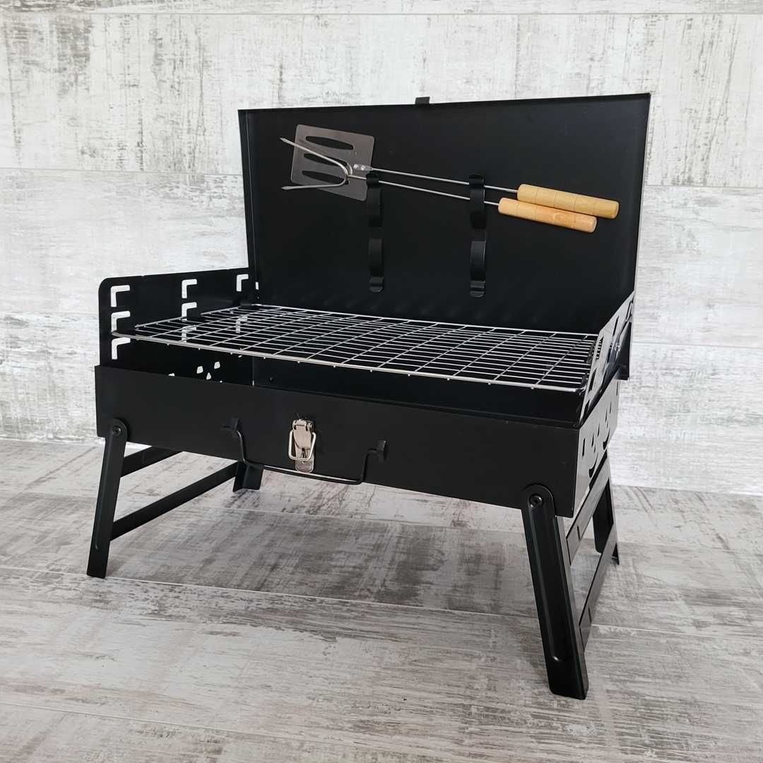 Grill walizkowy przenośny składany 42 x 25cm solidny