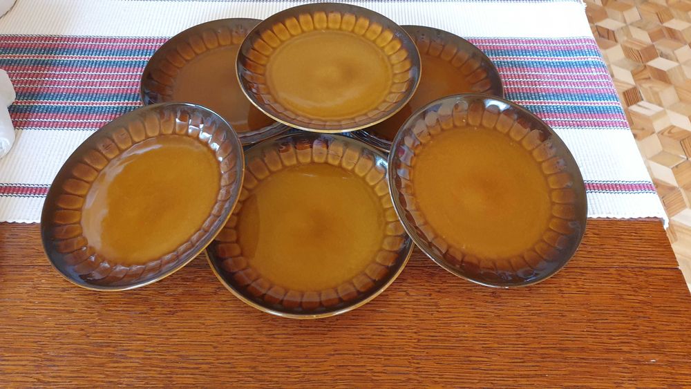 Talerzyki deserowe, z okresu PRL - Tułowice - 6 sztuk