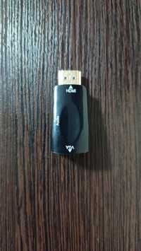 Переходник с HDMI на VGA, адаптер, audio AUX выход 3.5mm.