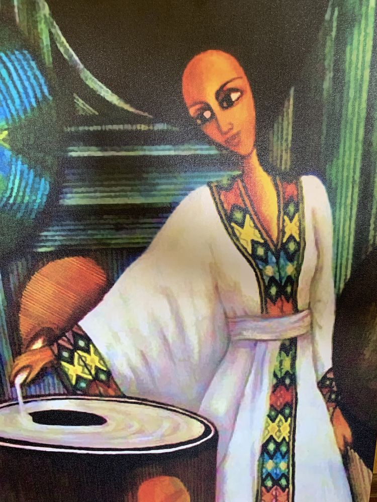 Panel akustyczny efekt płótna malarskiego Etiopia studio nagraniowe