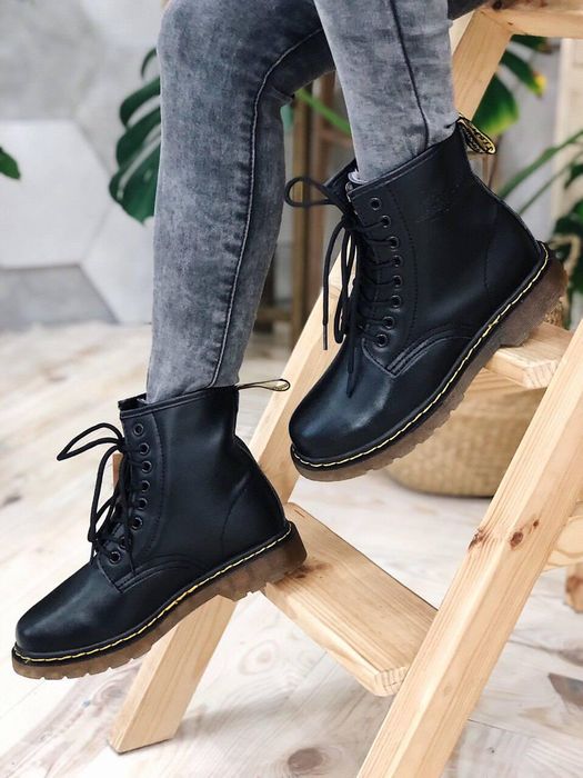 Ботинки женские Dr.Martens 1460 Black 11822006 Доктор Мартинс (ХУТРО)