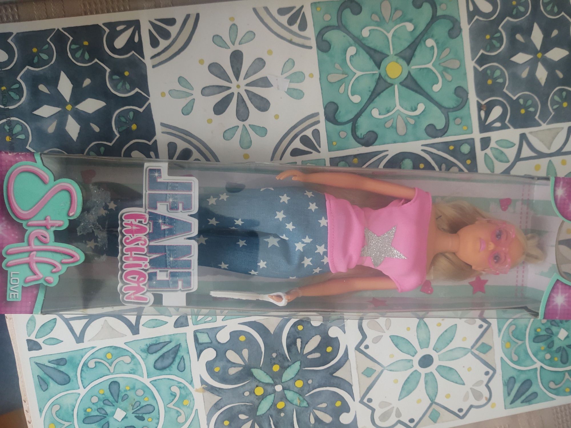 Nowa lalka Steffi Love Simba Barbie Jeans różowa na prezent okulary