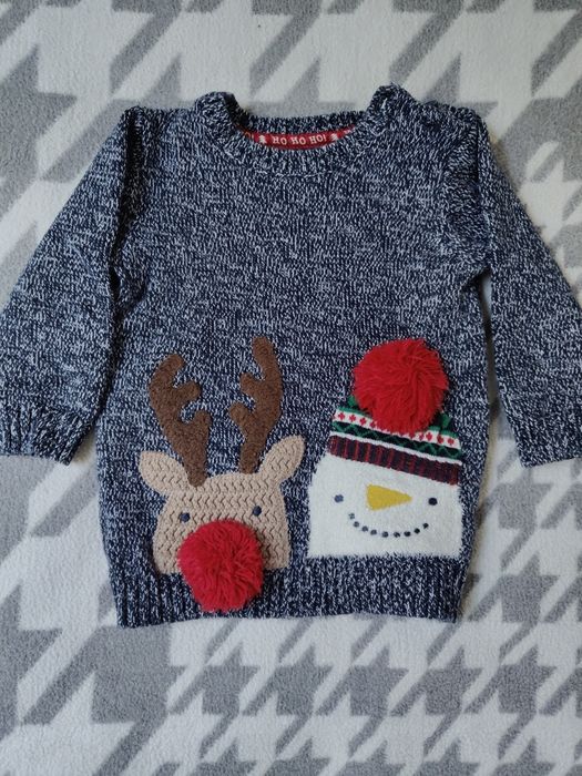 Sweter dziecięcy świąteczny r.74