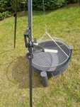 Grill trojnog,  Grill ogrodowy, ruszt z nierdzewki,  palenisko