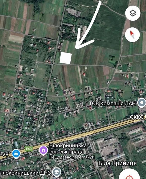 Земельна ділянка в с.Біла Криниця