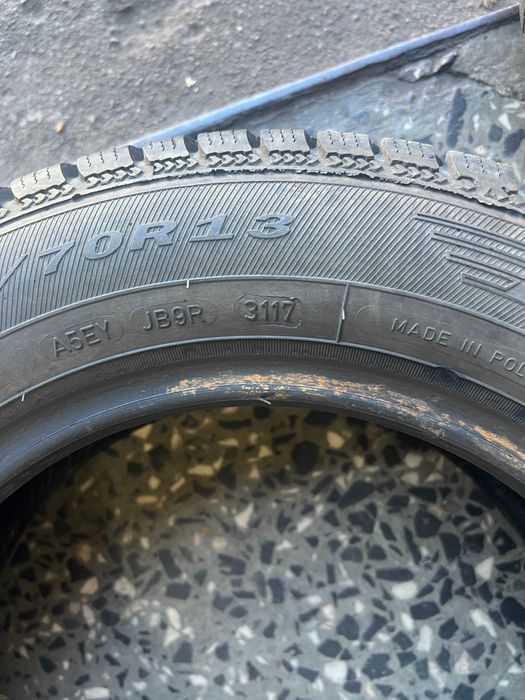 155/70r13 dębica opony zimowe 2 szt bieznik 6,5mm jak nowe 2017r