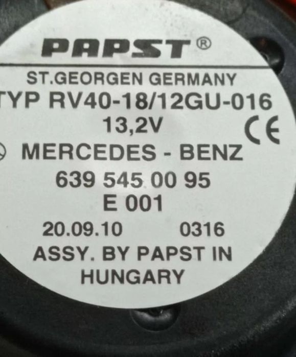 Вентилятор мозгов ЭБУ Mercedes Vito 639, Viano A6395450095