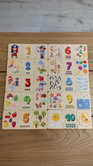 Drewniane układanki dla dzieci