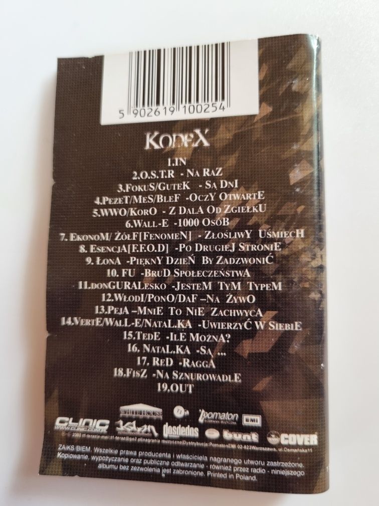 Magiera Laska -KODEX, kaseta magnetofonowa , polski rap klasyk