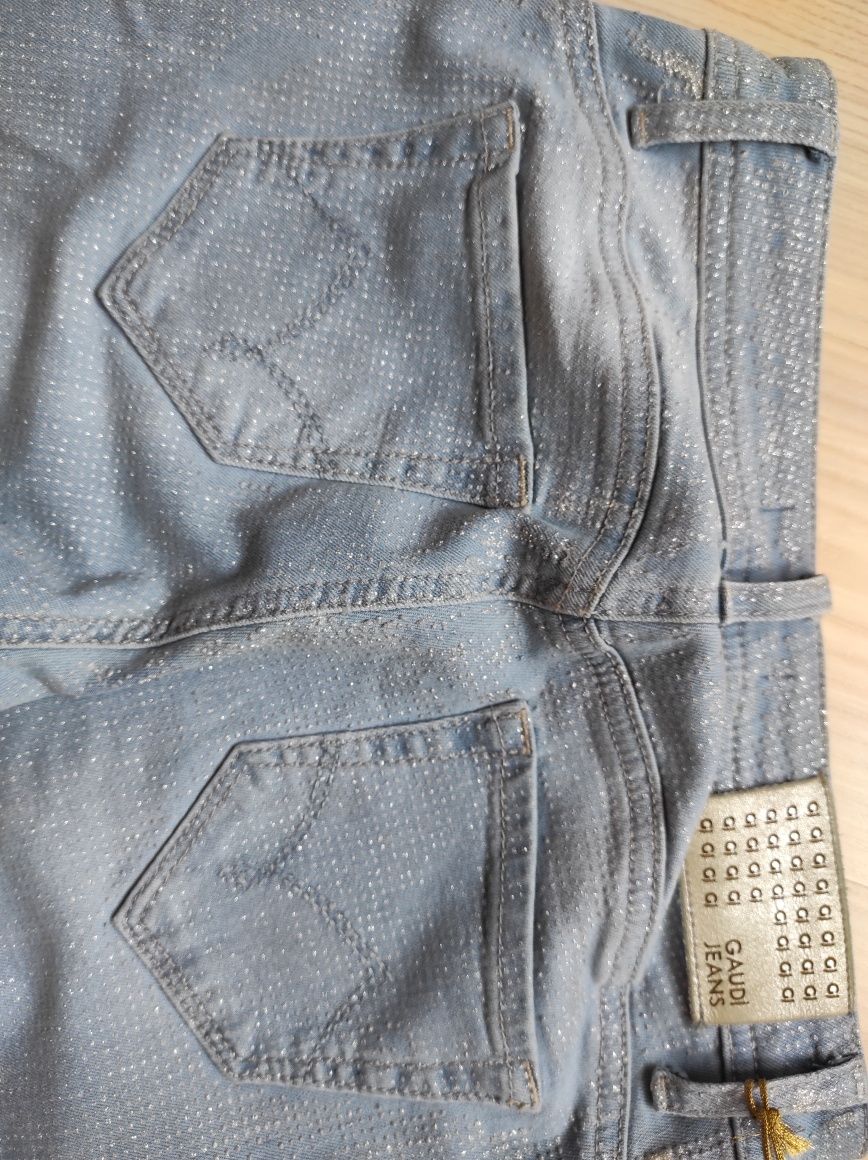 Летние женские джинсы с блестками Gaudi Jeans, Италия р.XS-S