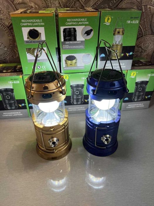 Ліхтар кемпінговий акумуляторний з повером банком