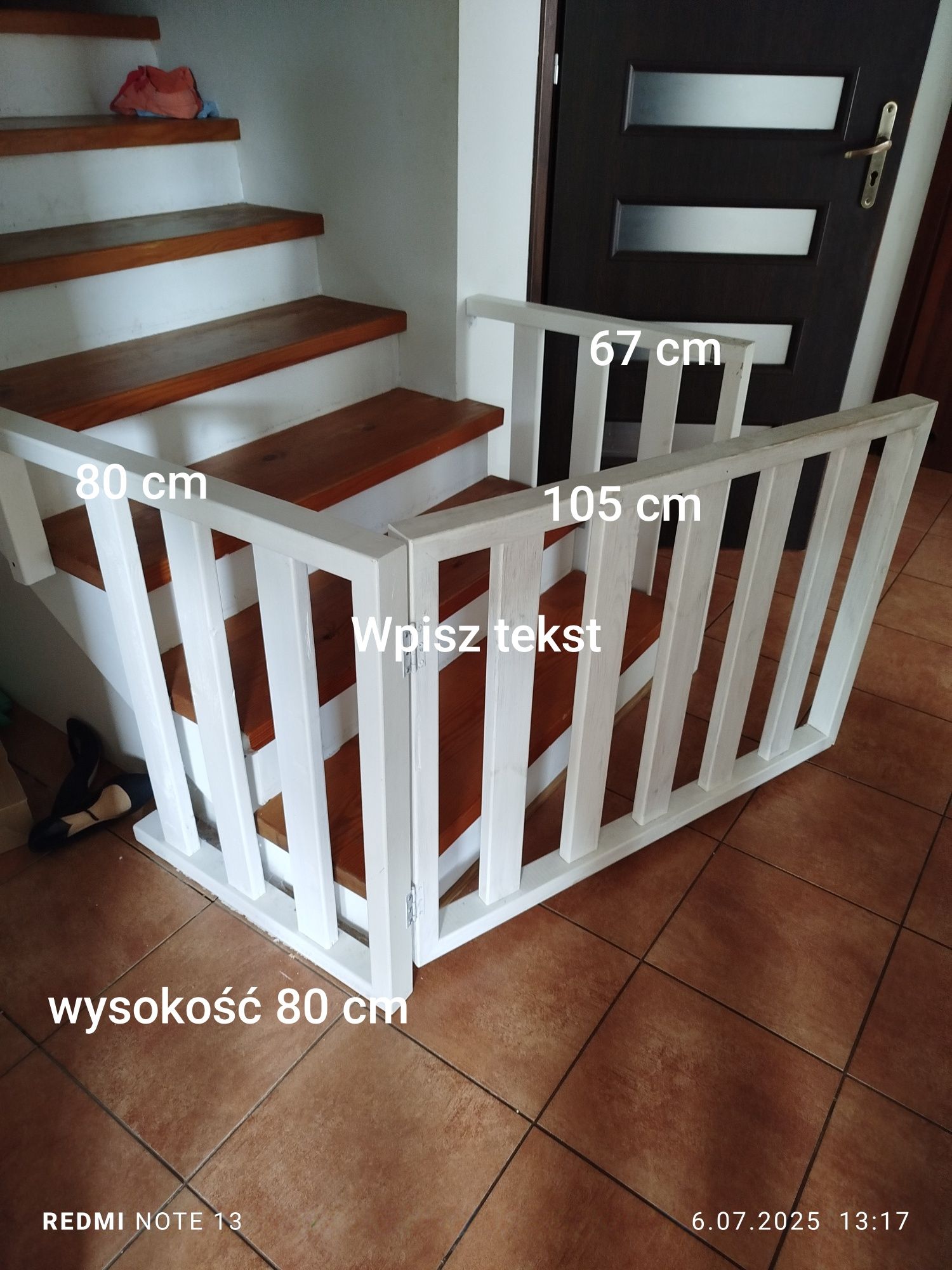 Bramka zabezpieczająca schody
