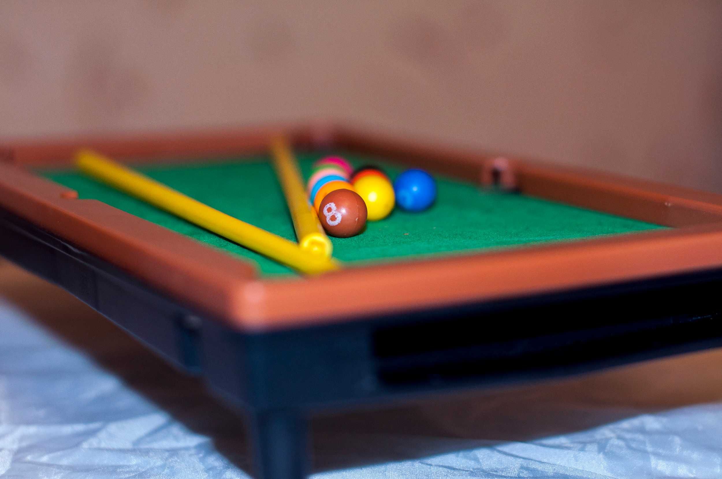 Mini Bilard Snooker Blat Pool Table gra niekompletna