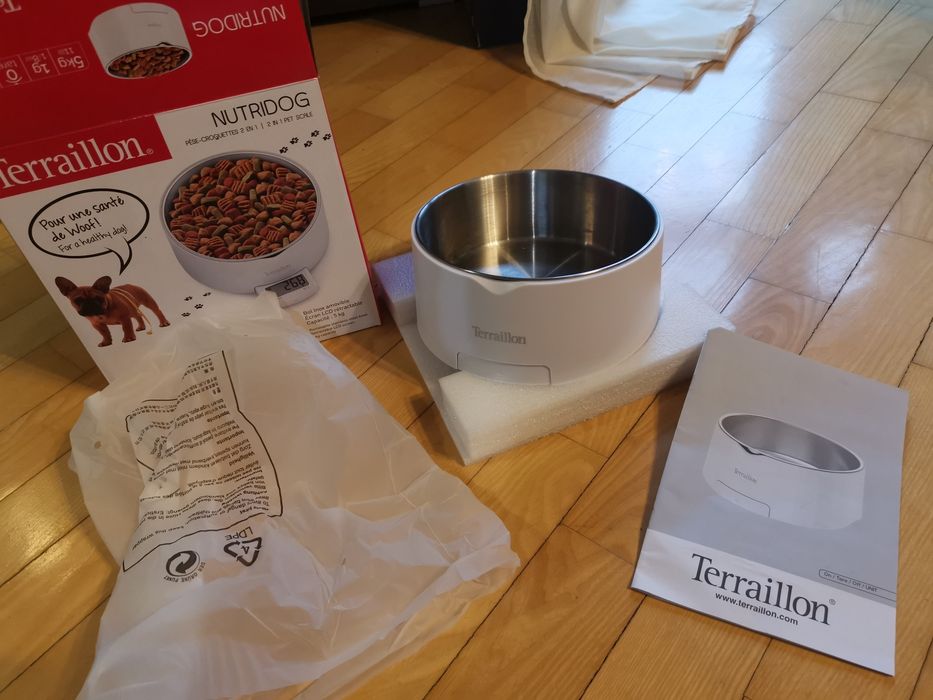 Waga z miską do karmy dla zwierząt -  psa