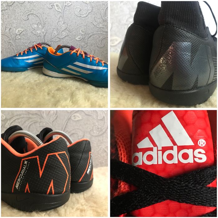 Як нові, оригінальні сороконіжки Adidas та Nike футзалки 42,5 42 41
