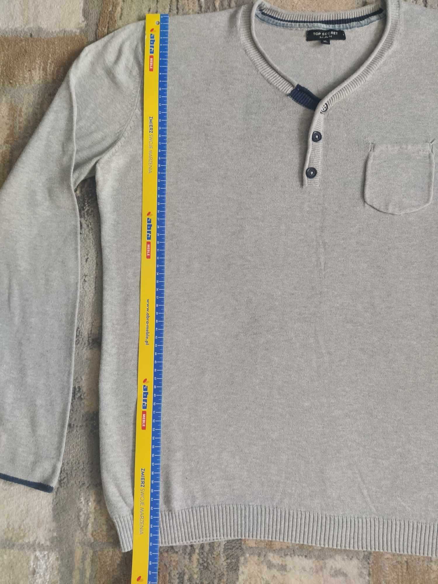 Siwy sweter męski Top Secret