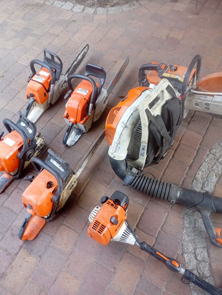 Pakiet pił Stihl sprawne uszkodzone br 600 inne