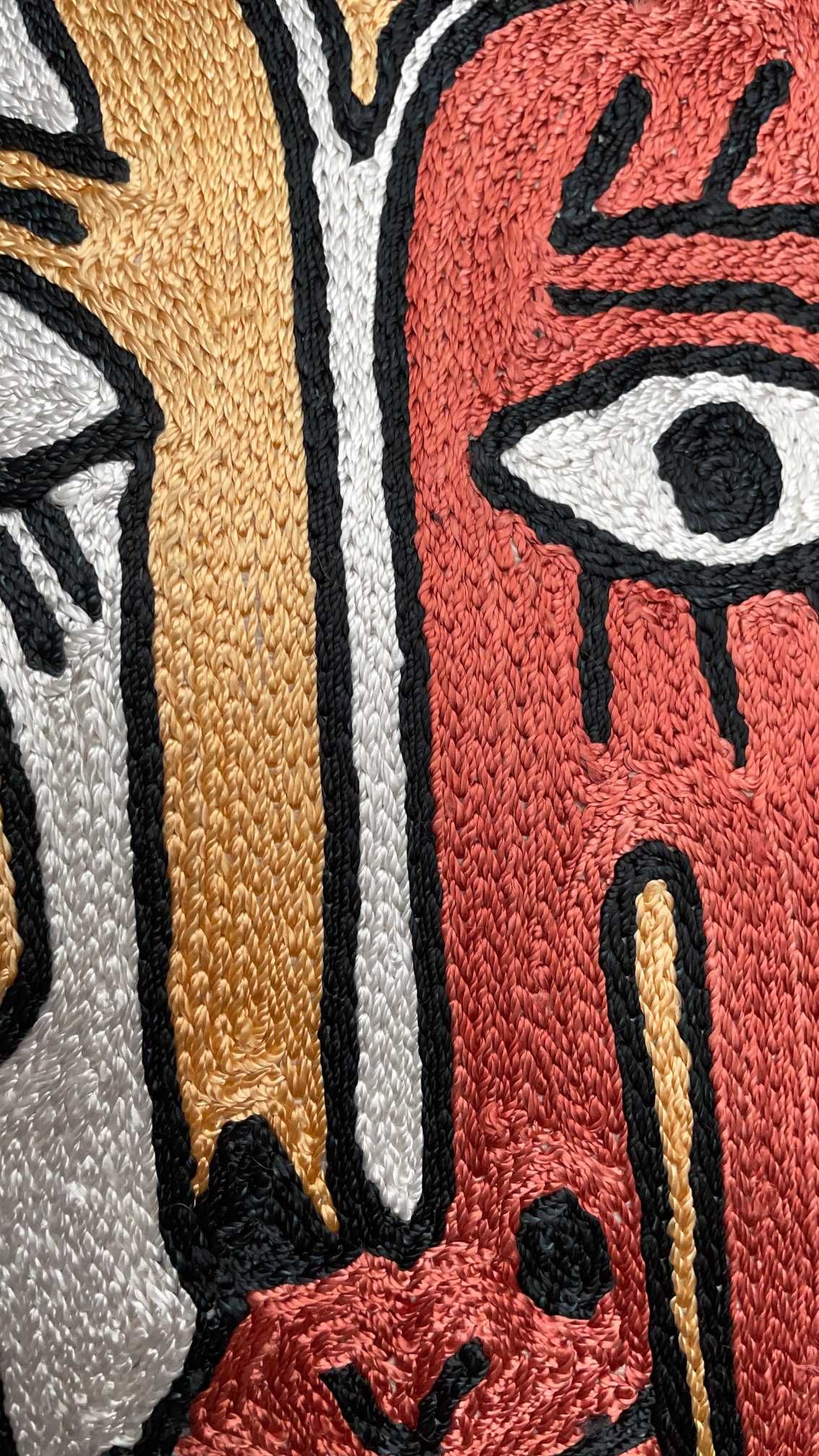 Almofada Picasso seda  design moderno tecelagem manual