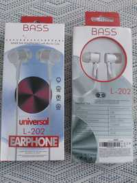 Наушники вакуумные стерео BASS EarPhone universal L-202 HS-109 3,5 мм