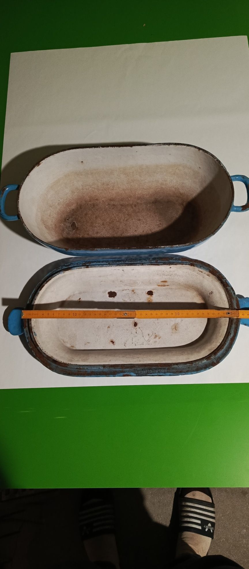 Żeliwna i w pięknym kolorze gęsiarka brytfanna 10.2 kg.