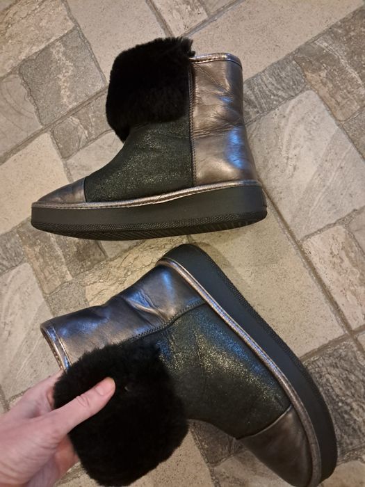 Женские кожанные зимние сапоги,  38