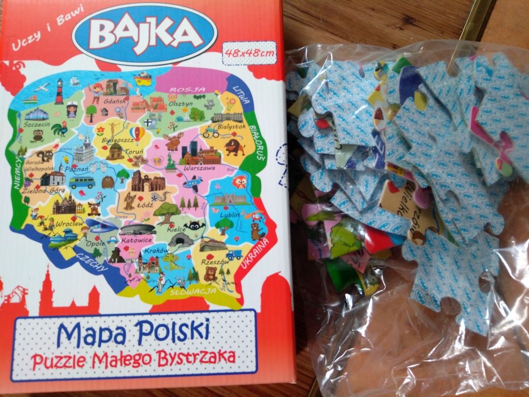 Puzzle - Mapa Polski dla dzieci