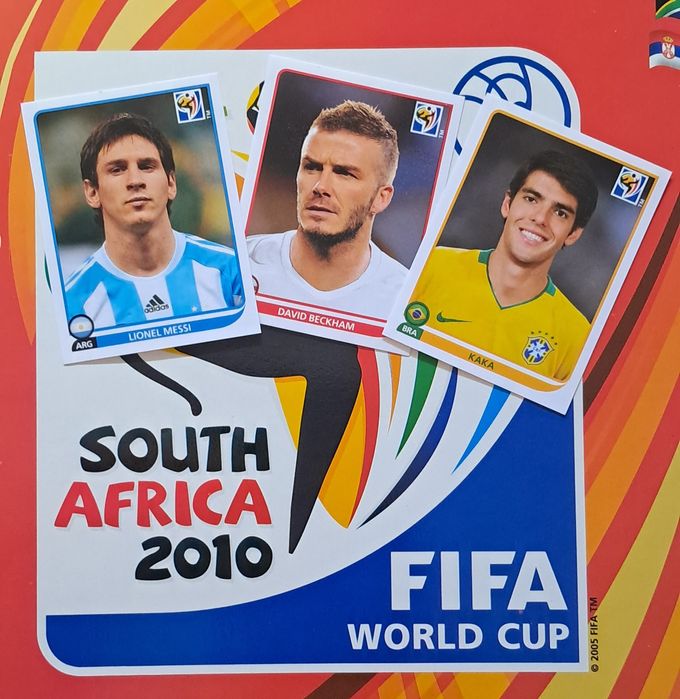 Cromos Mundial 2010 Messi,Beckam,Kaka da Panini