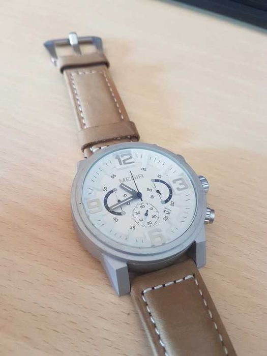 Relógio Megia - Como NOVO - Original - Castanho e Prateado
