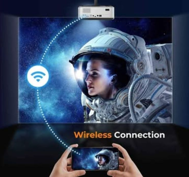 Projetor led 9500 lumens + WiFi + Bluetooth + Office + NATIVA 1080P/4K