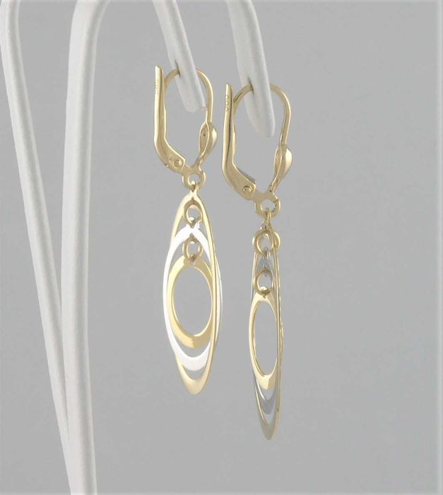 Złote kolczyki na biglu pr 585