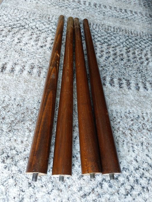 Drewniane nogi PRL stół vintage drewno