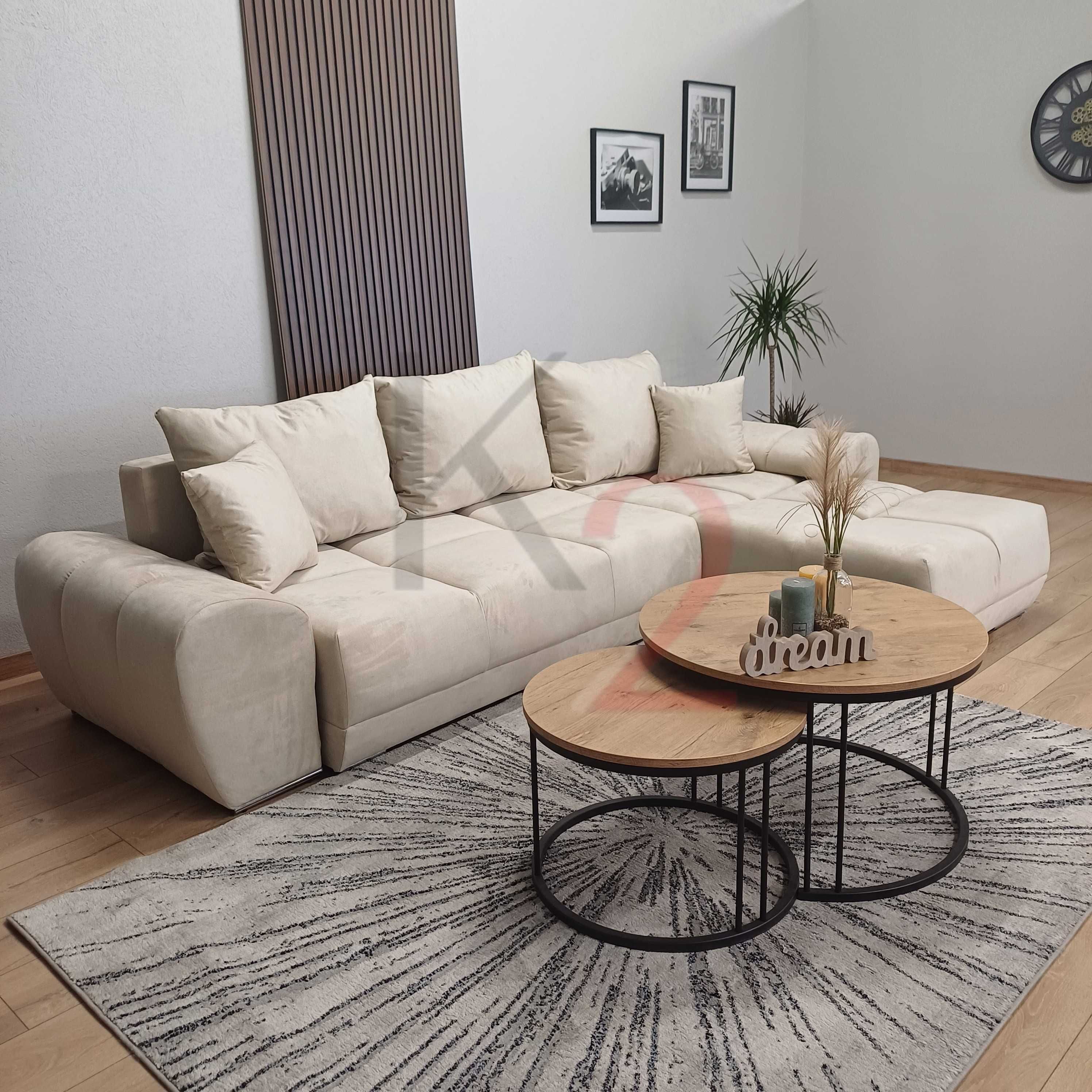 Narożnik Alaska, pikowana sofa, USB kanapa, gratis,