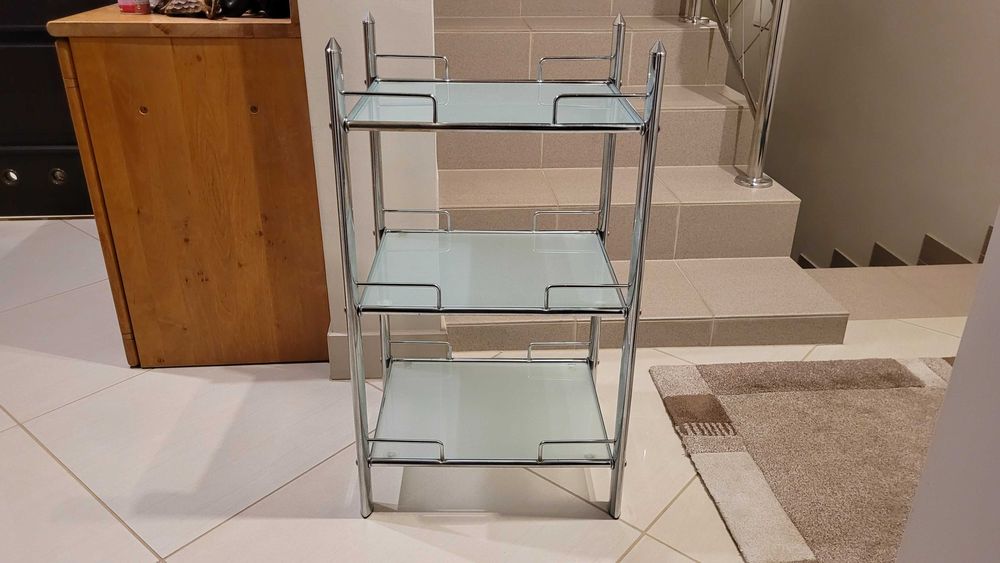 Szafka łazienkowa szklana regał łazienkowy półka szkło