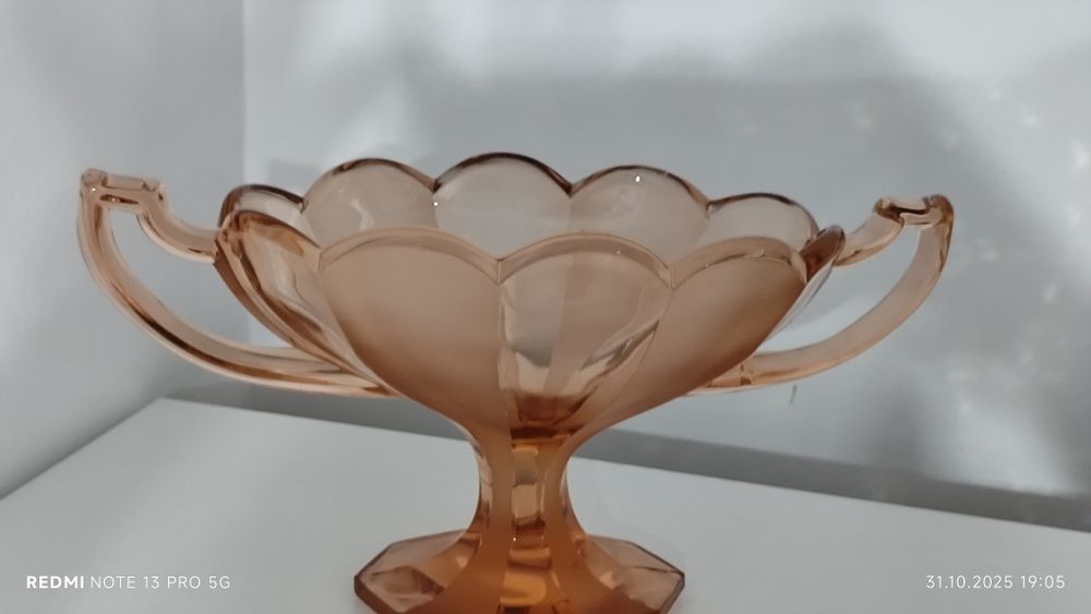 Szkło Kolorowe Gondola Żardiniera ArtDeco