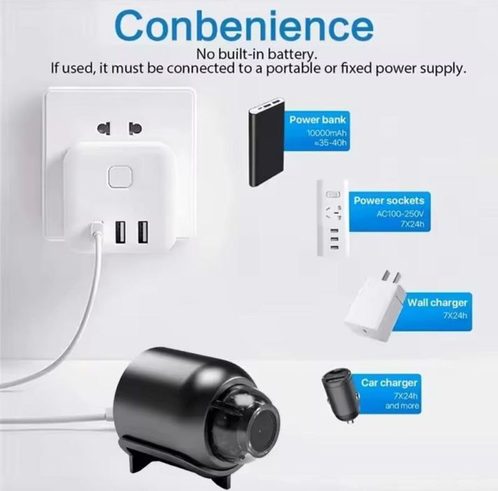 Міні Wi-Fi відео камера X5 | Full HD 1080p, датчик руху, нічне бачення