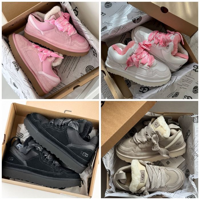 р36-41 Жіночі Уггі UGG Lowmel Sneaker Black Beige Chestnut Grey Green