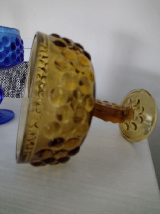 Owocarka lizak Ząbkowice HSG szkło barwione w masie kolor miodowy