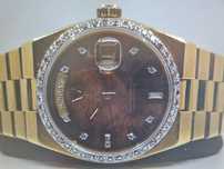 Rolex Oyster Day Date GOLD 19018 Wood Dial 36mm
