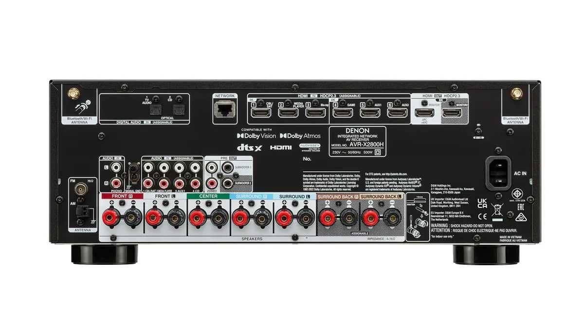 DENON AVR X2800H amplificador vídeo e som 2023