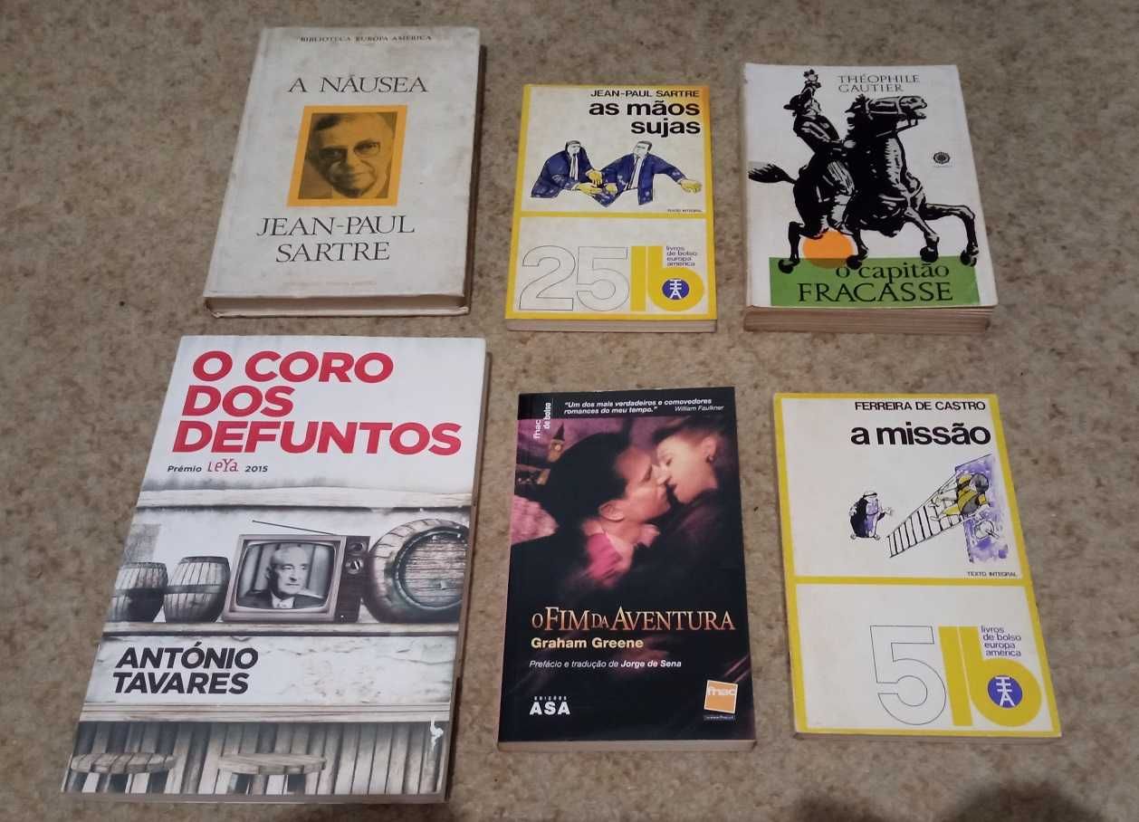 Lote de 30 livros Stendhal, Faulkner, Garcia Márquez, Sartre, etc