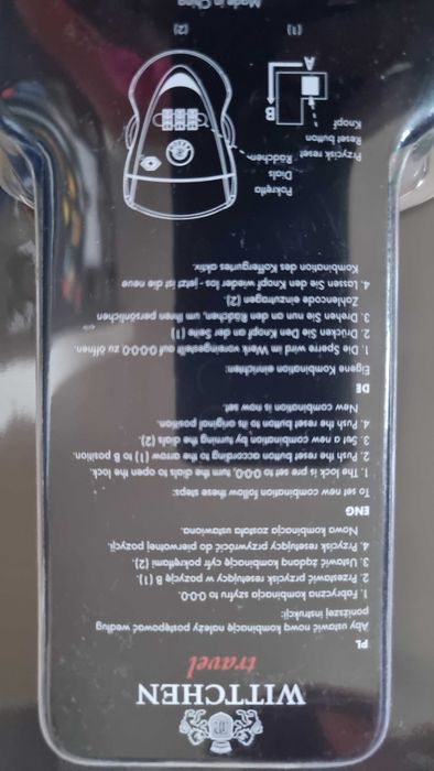 Dwa pasy zabezpieczające bagaż, walizkę, na zamek TSA, firmy WITTCHEN