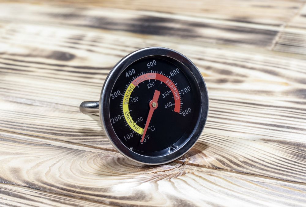Жаростойкий биметаллический термометр для коптильни, барбекю, духовки