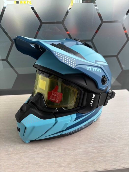 Kask CKX Titan Niebieski Enduro/ATV Skuter śnieżny